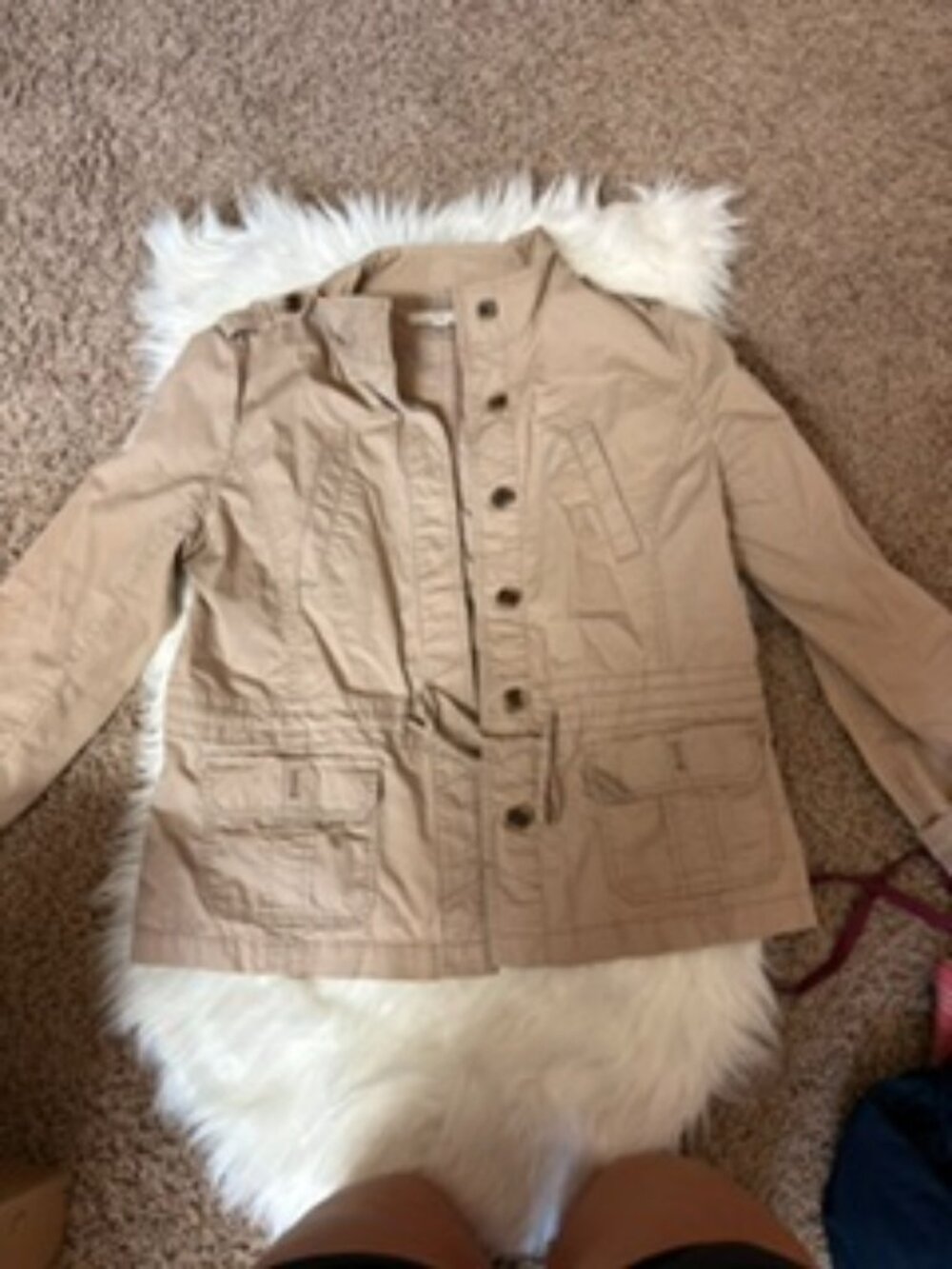 Ann Taylor LOFT Khaki Utility Field Jacket